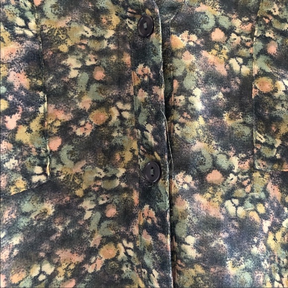 Lush Sheer High Low Button Down Sleeveless Blouse - Picture 3 of 5